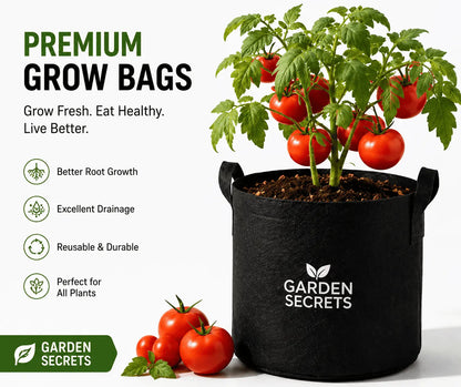 Pack of 2 Premium Grow Bags for Vegetables, Flowers & Fruits